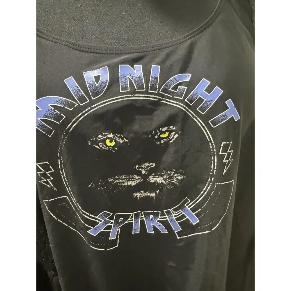 Midnight Spirit Black Cat One Piece Swim Suit With Coverup Women’s Sz XL